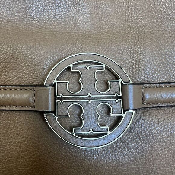 Tory Burch Amanda Tan Camel Leather Easy Tote Shoulder Bag Tote - Picture 5 of 16